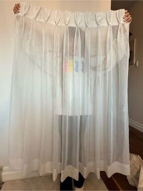 Sheer White Curtain Panels set of 2 - Soft Voile